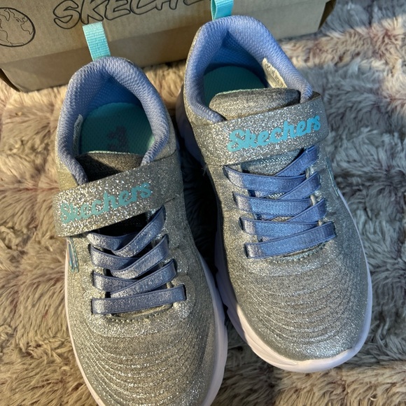 Skechers Kids' Silver Glitter Sneakers size 12